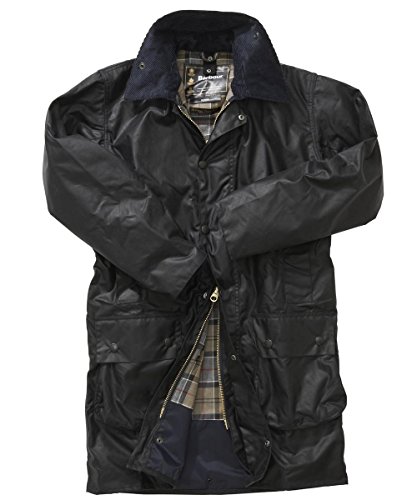 Barbour Border Wachsjacke Blau - 48 - Herren - Bekleidung - Regular-fit von Barbour