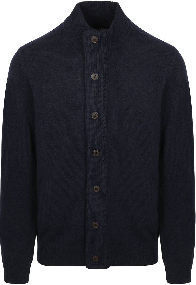 Barbour Cardigan Patch Navy - Größe XXL von Barbour