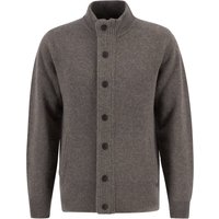 Barbour Cardigan aus Lammwolle mit Knopfleiste und Zip in XXL von Barbour