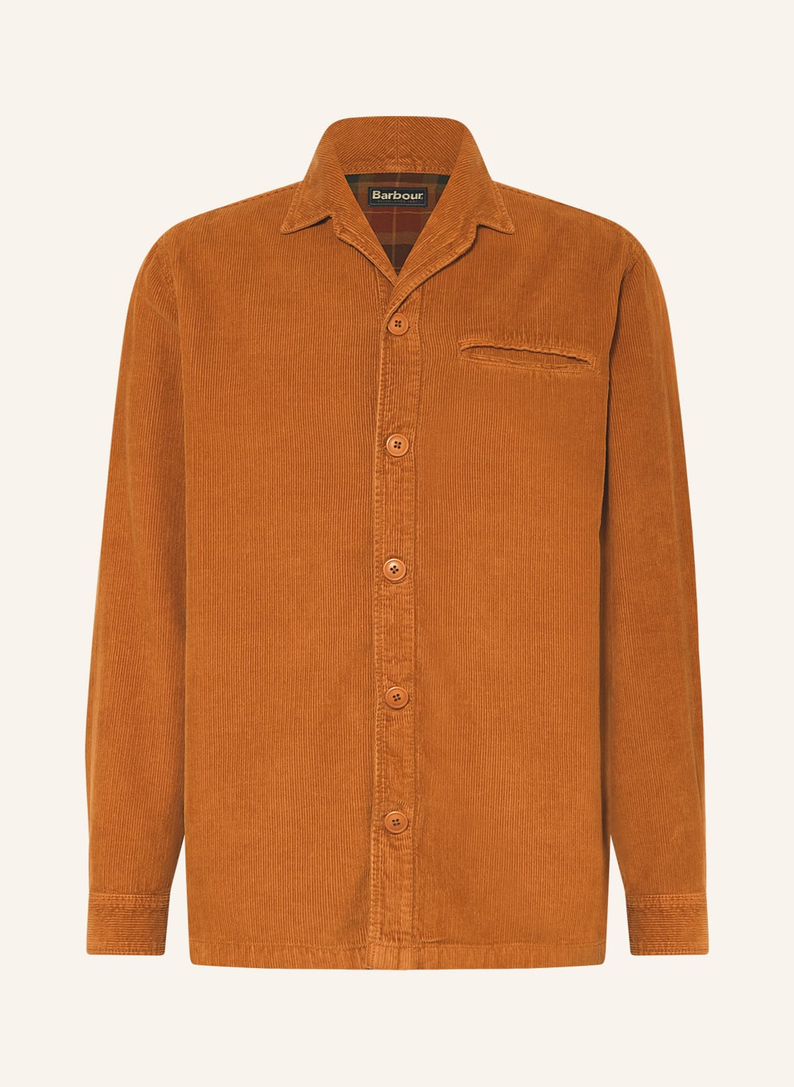 Barbour Cord-Overshirt Casswell braun von Barbour