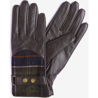 Barbour Damen-Handschuhe Dee aus Leder mit Tartan-Wollakzenten in M von Barbour
