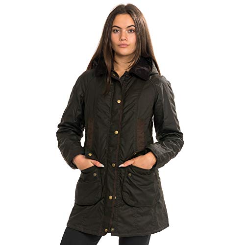 Barbour Damen Wachsjacke Bower Wax-Jacket Olive grün - 42 von Barbour