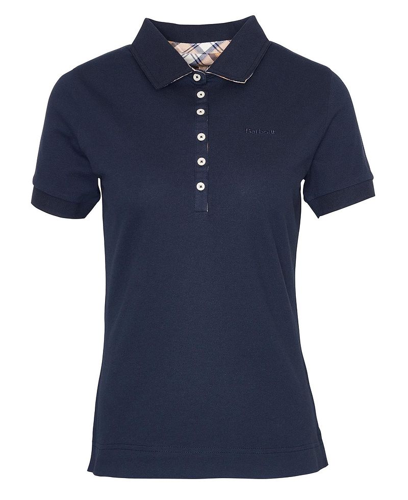 Barbour Damespolo Portsdown Navy - Größe 42 von Barbour