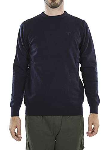 Barbour Essential Lambswool Crew Neck Jumper Navy M von Barbour