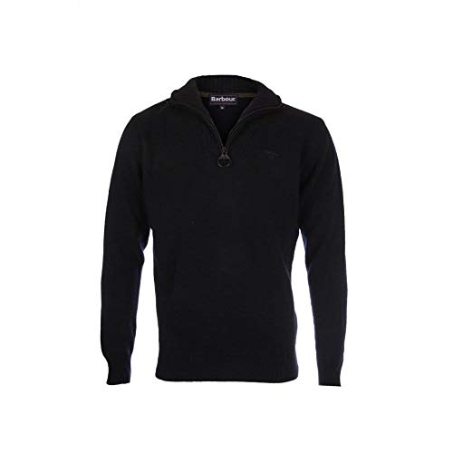 Barbour Essential Lambswool Half Zip Jumper Navy M von Barbour