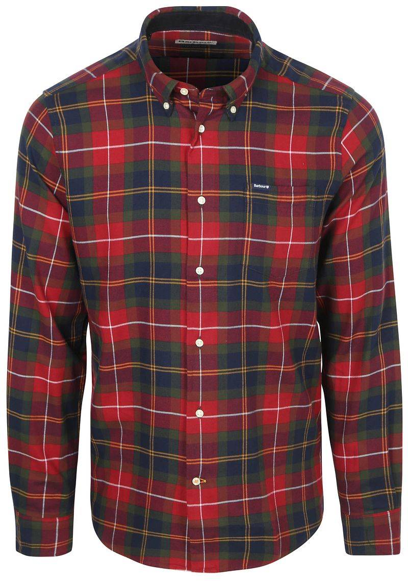 Barbour Fortrose Hemd Tartan Rot - Größe L von Barbour