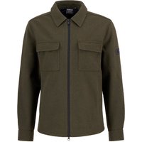 Barbour Gewalktes Overshirt mit gummiertem Label-Aufnäher, Regular Fit in XXL von Barbour
