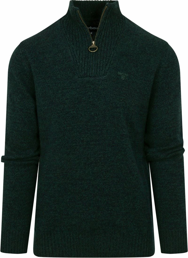 Barbour Half Zip Pullover Wolle Dunkelgrün - Größe L von Barbour