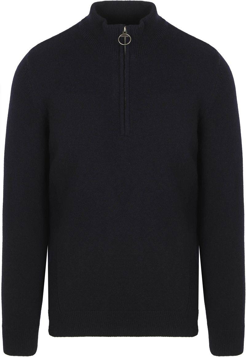 Barbour Half Zip Pullover Wolle Navy - Größe XL von Barbour