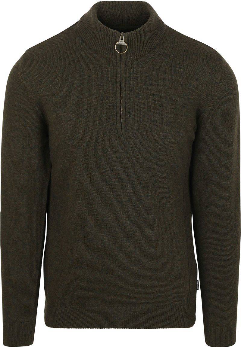 Barbour Half Zip Pullover Wolle Olive - Größe XXL von Barbour