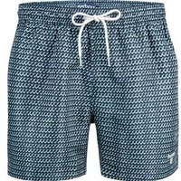 Barbour Herren Badeshorts blau Mikrofaser gemustert von Barbour