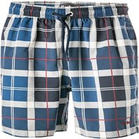 Barbour Herren Badeshorts blau Mikrofaser kariert von Barbour