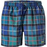 Barbour Herren Badeshorts blau Mikrofaser kariert von Barbour