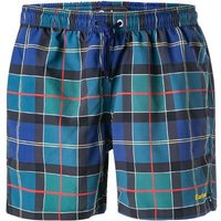 Barbour Herren Badeshorts blau Mikrofaser kariert von Barbour