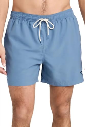 Barbour Herren Badeshorts mit Staple-Logo, Blau, S von Barbour