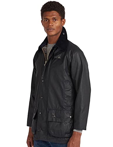 Barbour Herren Beaufort Wax Jacket Jacke, Blau (Navy 000), Small (Herstellergröße: 38) von Barbour