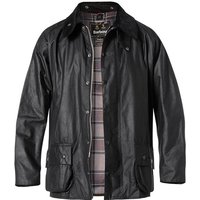 Barbour Herren Jacke schwarz Baumwolle unifarben von Barbour