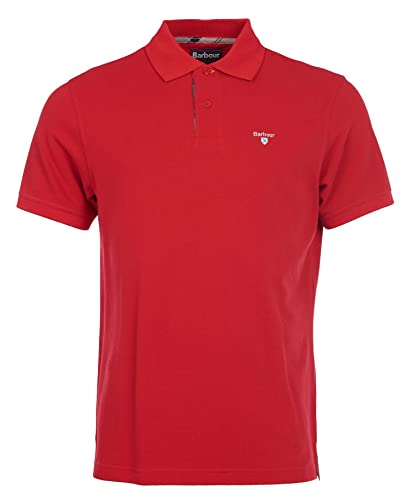 Barbour Herren Poloshirt Tartan Pique rot - L von Barbour