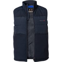 Barbour Herren Steppweste blau Mikrofaser unifarben von Barbour