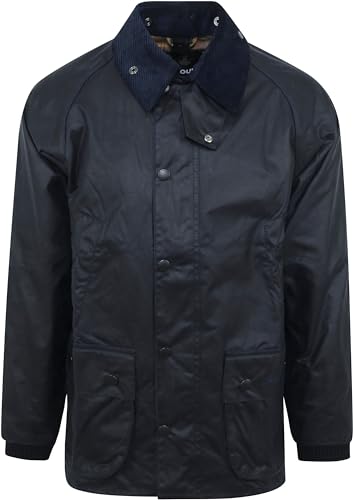 Barbour Klassische Bedale Wachsjacke - Grösse 50 - Herren - Bekleidung - Regular-fit - MWX0018NY91 Navy von Barbour