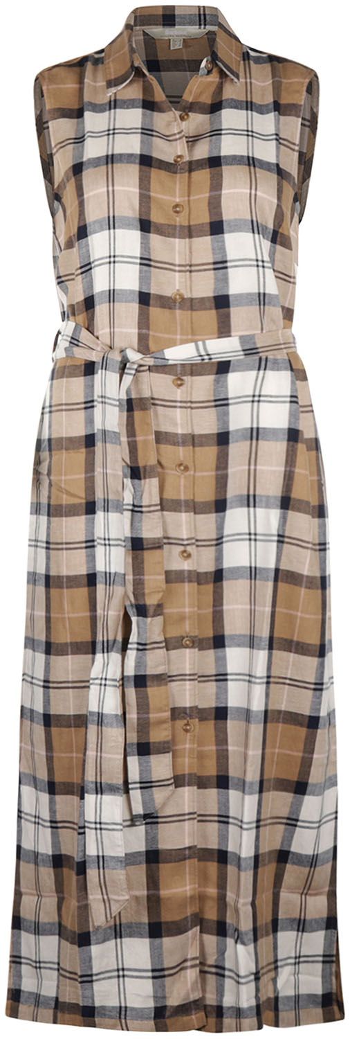 Barbour Kleid Caroline Karos Braun - Größe 36 von Barbour