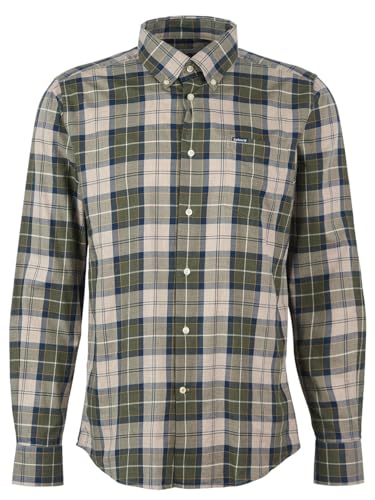 Barbour MSH4982 Herren Hemd Wetheram Tailored Shirt MSH4982, Grün Wald, Large von Barbour