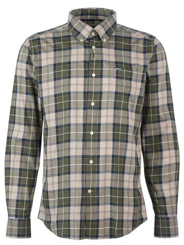 Barbour MSH4982 Herren Hemd Wetheram Tailored Shirt MSH4982, Grün Wald, Medium von Barbour