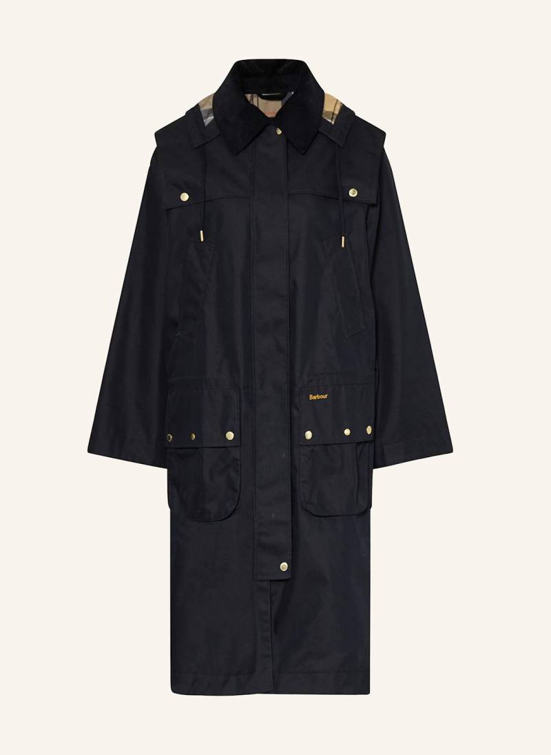 Barbour Mantel Bilsdale Mit Abnehmbarer Kapuze blau von Barbour