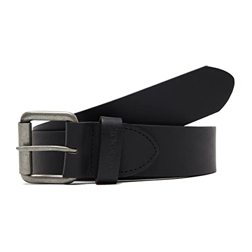 Barbour Matt Leather Mens Belt Matt Black L von Barbour