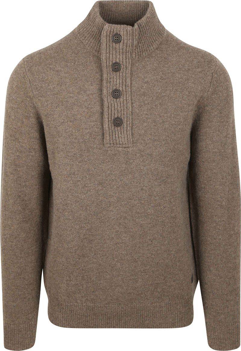 Barbour Mocker Pullover Wolle Taupe - Größe XXL von Barbour