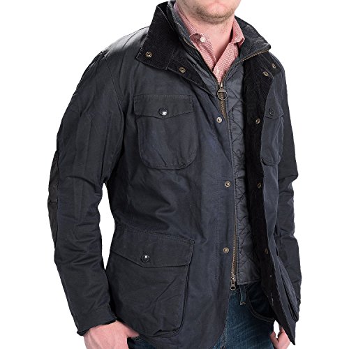 Barbour Ogston Wax-Jacket Wachsjacke Herren dunkelblau - M von Barbour