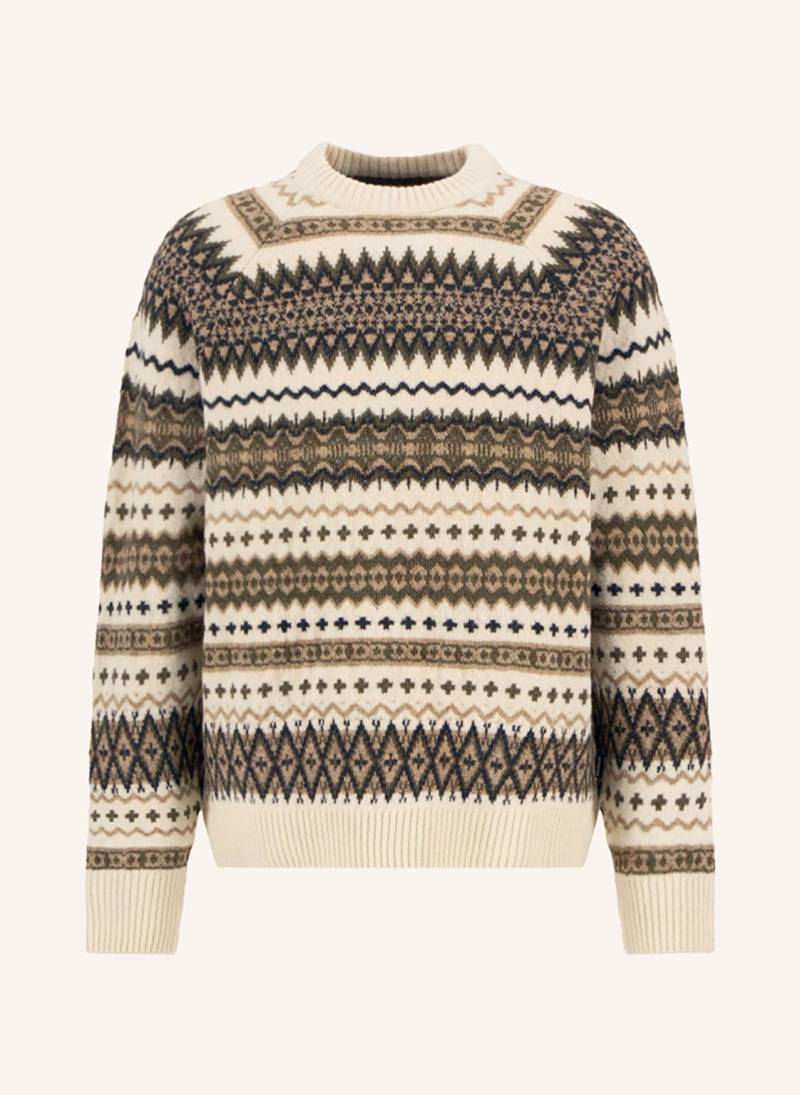 Barbour Pullover Hase Fair Isle weiss von Barbour