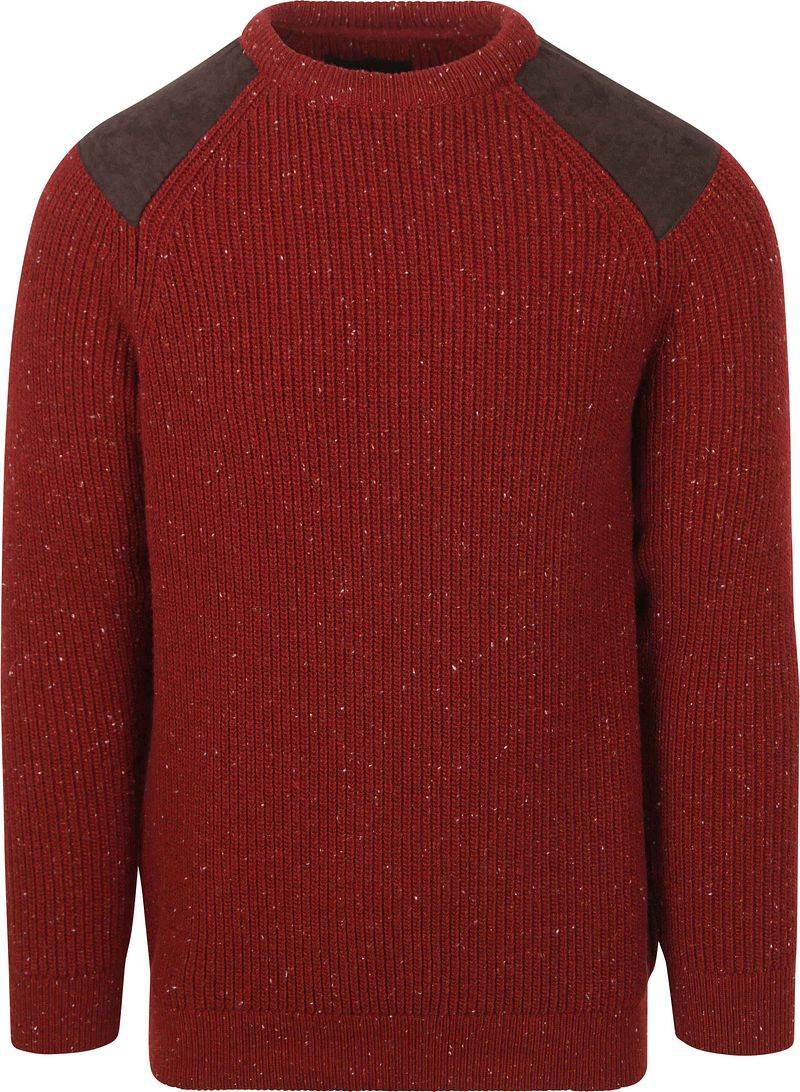 Barbour Pullover Raisthorpe Lambswool Rot - Größe M von Barbour
