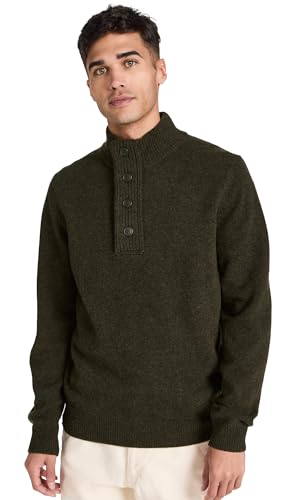 Barbour Pullover Wolle Grün Patch - Grösse XXL - Herren - Bekleidung - Modern-fit - Wolle - Perfekt für Herbst und Winter von Barbour