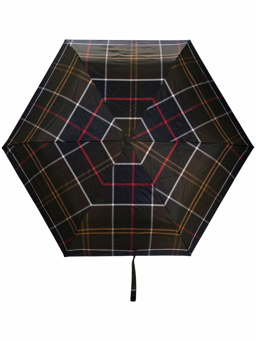 Barbour Regenschirm mit Schottenkaro - Grün von Barbour