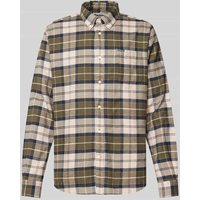 Barbour Tailored Fit Freizeithemd mit Button-Down-Kragen Modell 'Kyeloch' in Beige, Größe S von Barbour