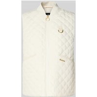 Barbour Regular Fit Steppweste mit Label-Applikation in Weiss, Größe 38 von Barbour