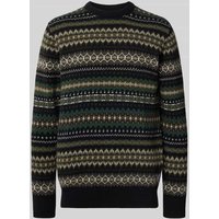 Barbour Regular Fit Strickpullover aus reiner Wolle Modell 'ISLE CREW' in Black, Größe M von Barbour