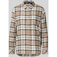 Barbour Relaxed Fit Hemdbluse aus reiner Baumwolle Modell 'ELISHAW' in Weiss, Größe 38 von Barbour