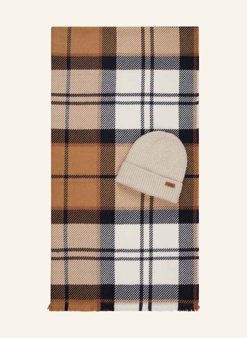 Barbour Set Pendle: Schal Und Mütze weiss Barbour Set Pendle: Schal Und Mütze weiss von Barbour