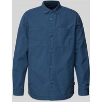 Barbour Slim Fit Overshirt aus reiner Baumwolle Modell 'RICKFELL' in Jeansblau, Größe XXL von Barbour