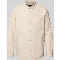Barbour Slim Fit Overshirt aus reiner Baumwolle Modell 'RICKFELL' in Sand, Größe XXL von Barbour