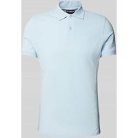 Barbour Slim Fit Poloshirt mit Label-Stitching in Bleu Melange, Größe XXL von Barbour