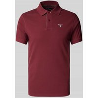Barbour Slim Fit Poloshirt mit Label-Stitching in Kirsche, Größe XL Barbour Slim Fit Poloshirt mit Label-Stitching in Kirsche, Größe XL von Barbour