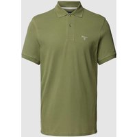 Barbour Slim Fit Poloshirt mit Label-Stitching in Oliv, Größe S von Barbour