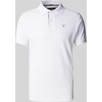Barbour Slim Fit Poloshirt mit Label-Stitching in Weiss, Größe XXL von Barbour