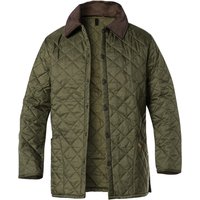 Barbour Herren Steppjacke grün Mikrofaser unifarben von Barbour