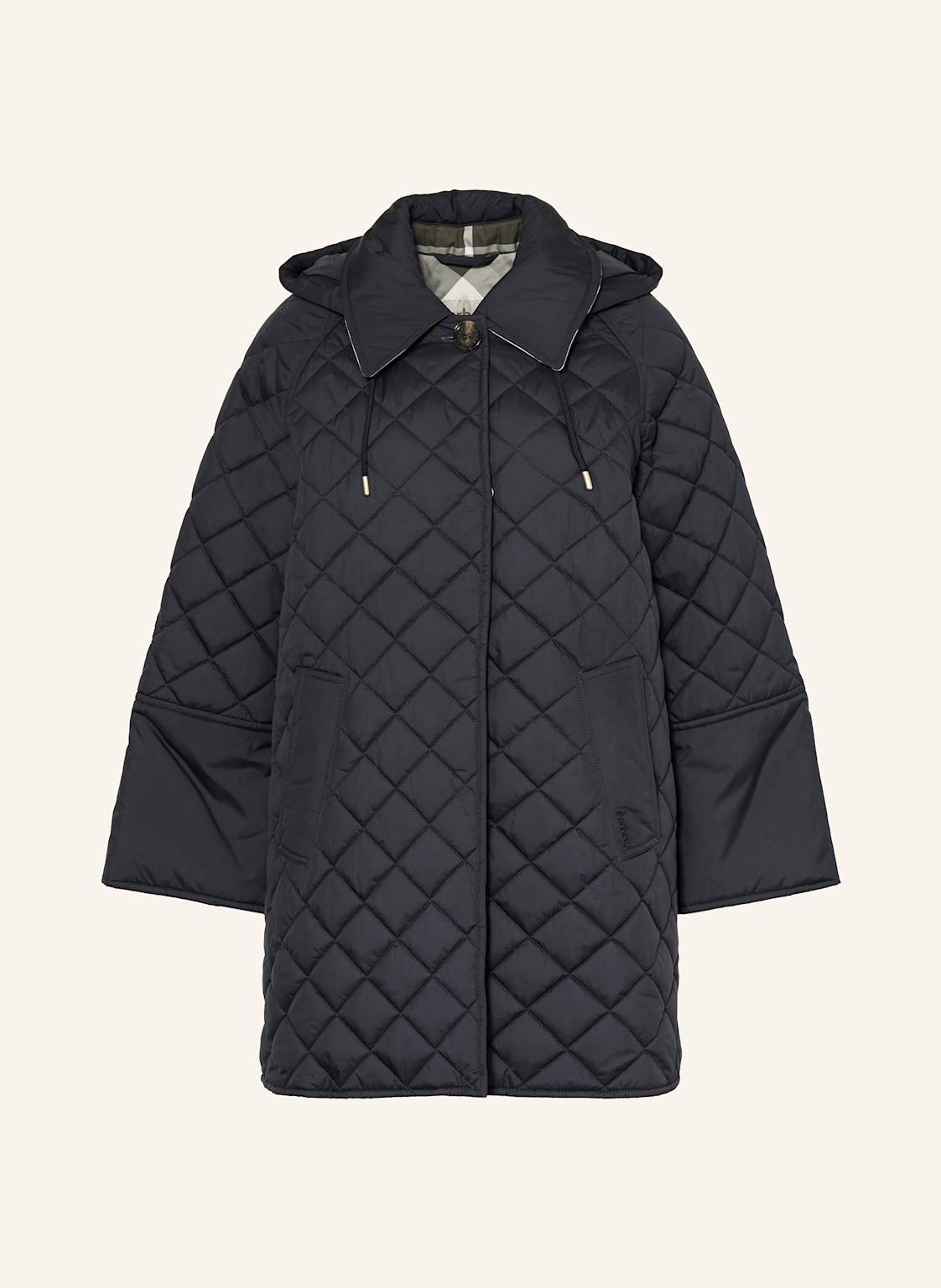 Barbour Steppmantel Cara Mit Abnehmbarer Kapuze blau von Barbour