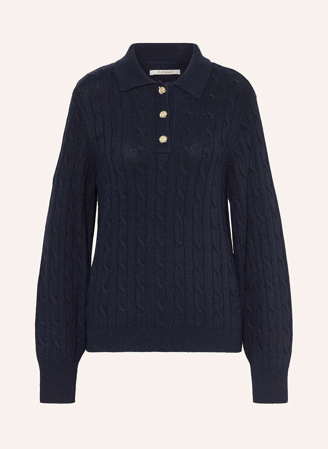 Barbour Strick-Poloshirt Evie blau von Barbour