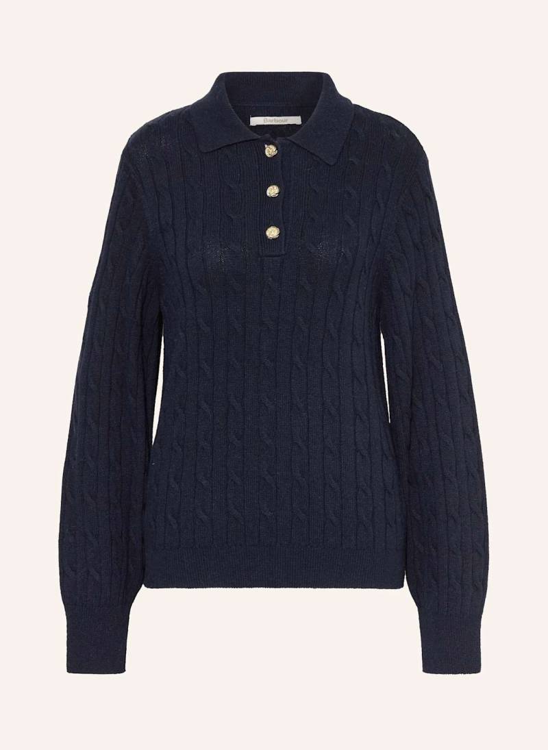Barbour Strick-Poloshirt Evie blau von Barbour
